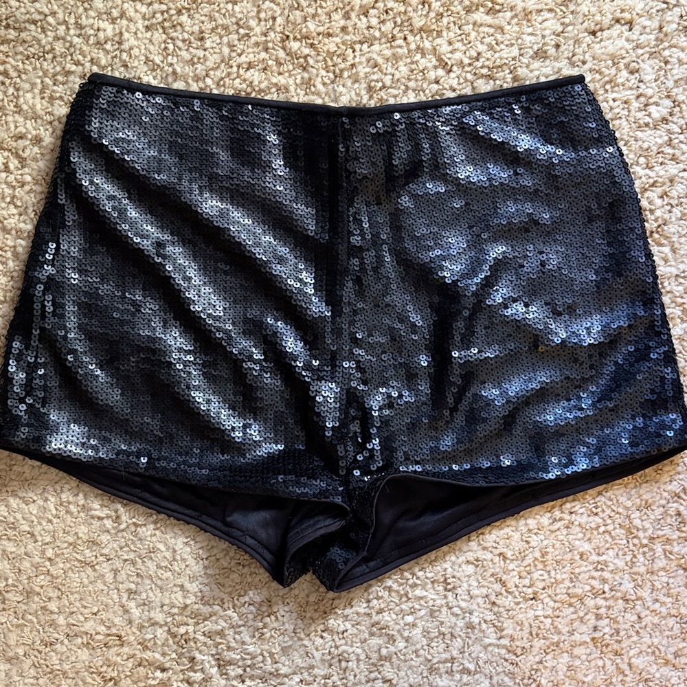 2/$10 Black Sequin Shorts